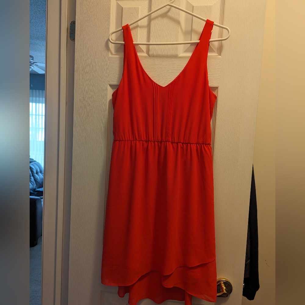 Coral smart set flowy dress size small.